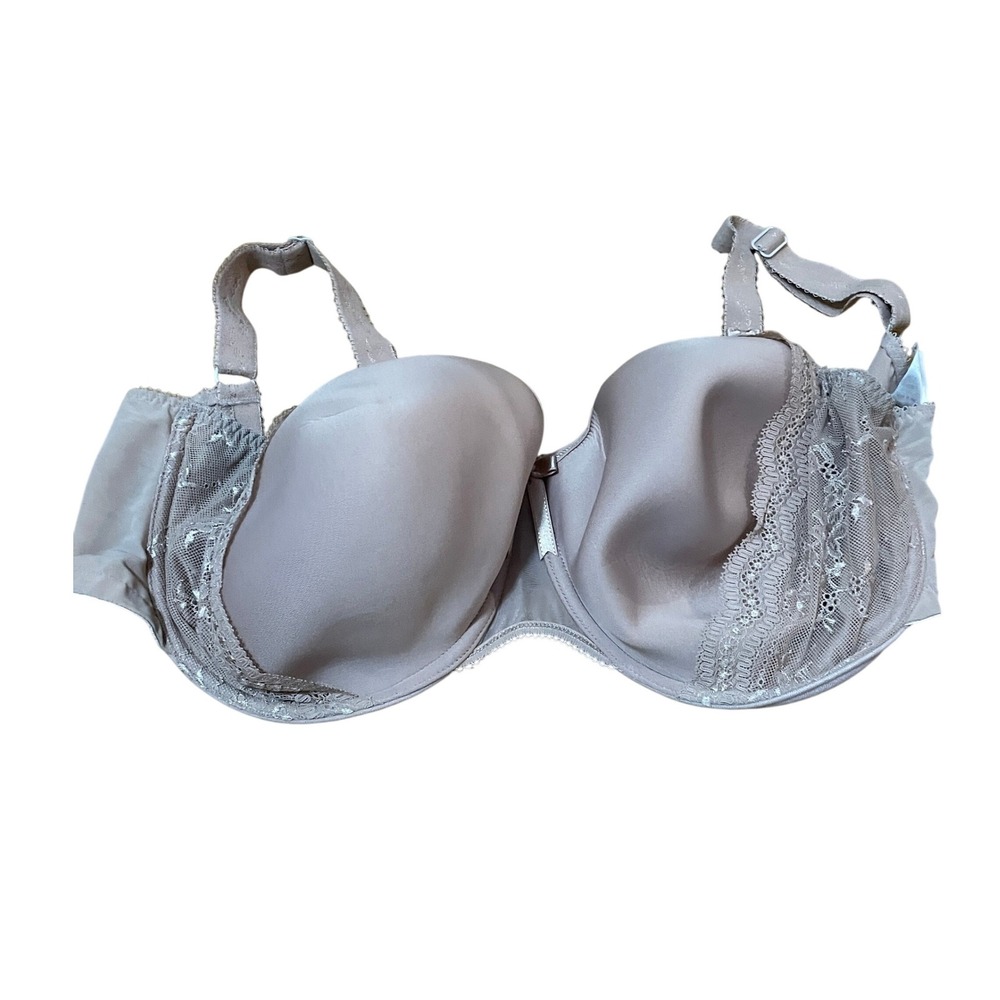 Elomi 38HH Amelia Spacer Bra Fawn Beige Lace Trim EL8120FAN Support Coverage